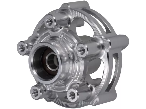 Mozzo ruota TR Factory CNC, argento per Vespa Primavera, Sprint 125-150cc