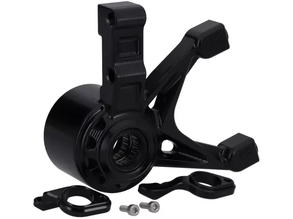 Front brake calliper mount TR Factory 82mm, black for Vespa Primavera, Sprint 125-150cc, GTS 125-300cm (2017-2022), GTV300-310cc
