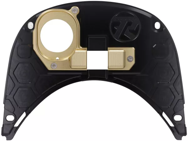 Tank cover TR Factory CNC, black / gold for Vespa Primavera, Sprint 125-150cc