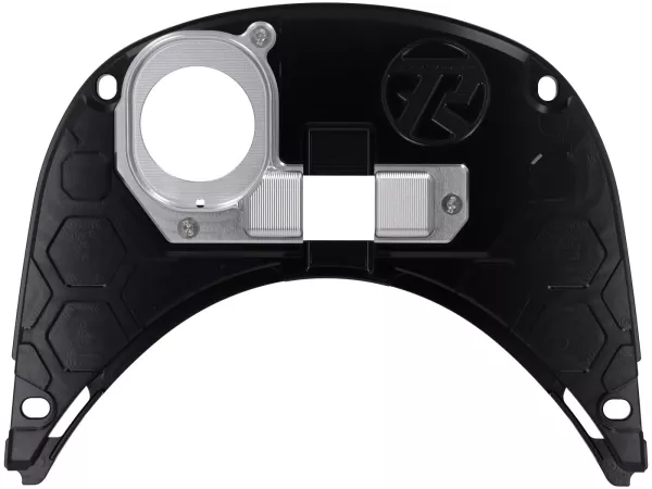 Tank cover TR Factory CNC, black / silver for Vespa Primavera, Sprint 125-150cc