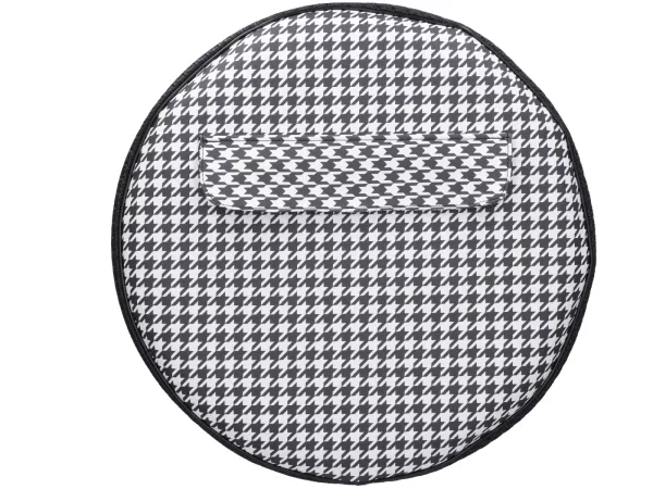 Spare Tire Cover - SELLERIA TREZZI - Universal - 3.50 - 10 - with Pouch - Houndstooth Pattern, Alfatex on the Sides