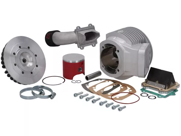 Zylinder -BFA/FRT, 180cc Corsa (64x56mm, Pleuel 110mm)- Membraneinlaß, luftgekühlt - für Serienmotorgehäuse- Vespa V50, PV125, ET3, PK50, PK80, PK125