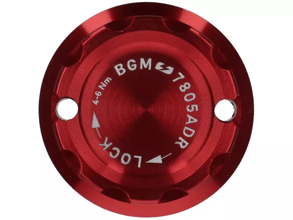 M28x1 Cap - BGM PRO, CNC, Red - Vespa