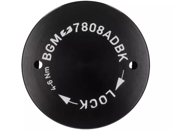 M28x1 Cap - BGM PRO, CNC, black - h=4mm, Vespa
