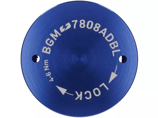 M28x1 Cap - BGM PRO, CNC, blue - h=2mm, Vespa