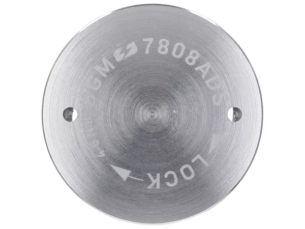M28x1 Cover Cap - BGM PRO, CNC, Silver - H=2 mm, Vespa