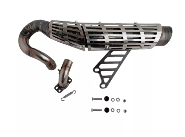 Super 75 Style Exhaust -DEXTER RACING- Lambretta Lui, Vega 75S, 75SL, Lubematic