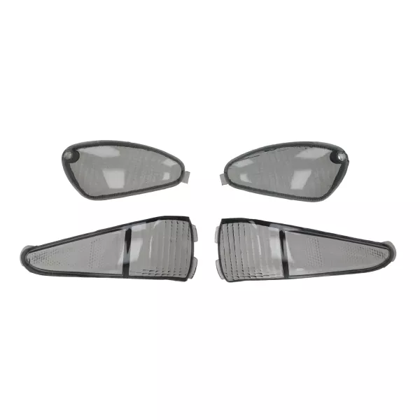 Turn Signal Lens Set -DMP- 4-piece - Gilera Runner through 2005 - black, lightly tinted