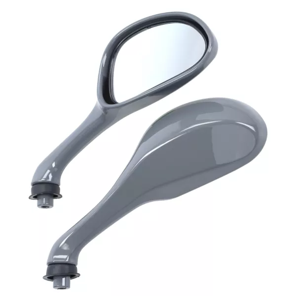 Mirror Set -FAST ARROW-  Gilera Runner 50-180 - Nardo Gray