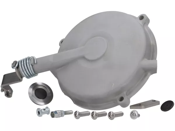 Kupplungsdeckel -FRT Road Vespa Largeframe (1962-2016)- Vespa PX, T5 125ccm, Cosa, Rally, Sprint, VNB4T-VNB6T, VBB2T, VNC1T, VLA1T, VBC1T, VNL2T, VNL3T, silbern
