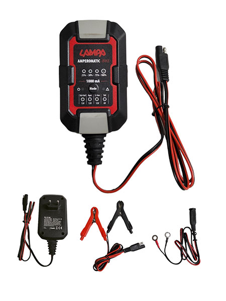 Intelligentes Batterieladegerät -LAMPA-  6V, 12V - für alle gängigen Batterietypen geeignet