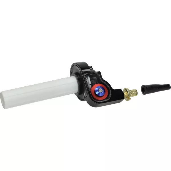 Quick action throttle grip -POWER 1- Ø=22mm, horizontal - black / red