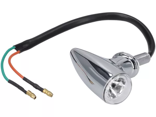 Indicatore di direzione Royal Alloy, posteriore, sinistro, cromato per GP 350, JPS, TG 125-350