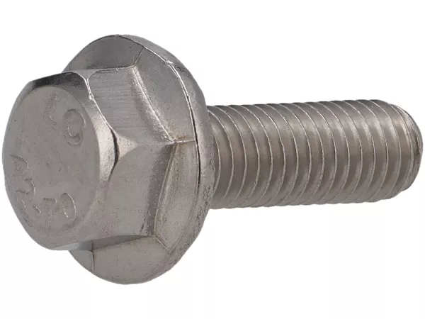 Vite a flangia con testa esagonale M5 x 16 con dente di bloccaggio