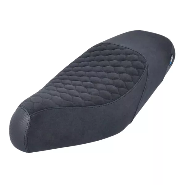 Seat Cover -REGIA- Gilera Runner (through 2002) - Carbon Look Honeycomb - black / black