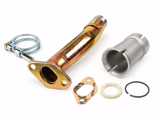 Juego de colectores de admisión - DELLORTO de 2 orificios, 16/16 mm SHB - Vespa V50, 50S, 50 Special, SR/Sprinter, V90, 90 Racer, 90SS —también para la conversión del carburador SHB16/10 a SHB16/16—