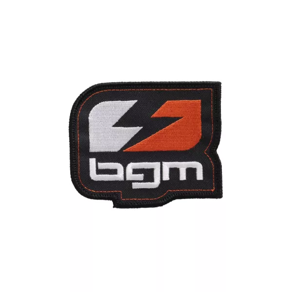 Aufnäher - Patch -bgm- schwarz/weiß/orange - 67x80mm