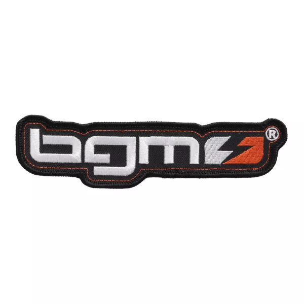 Aufnäher - Patch -bgm- schwarz/weiß/orange - 140x36mm
