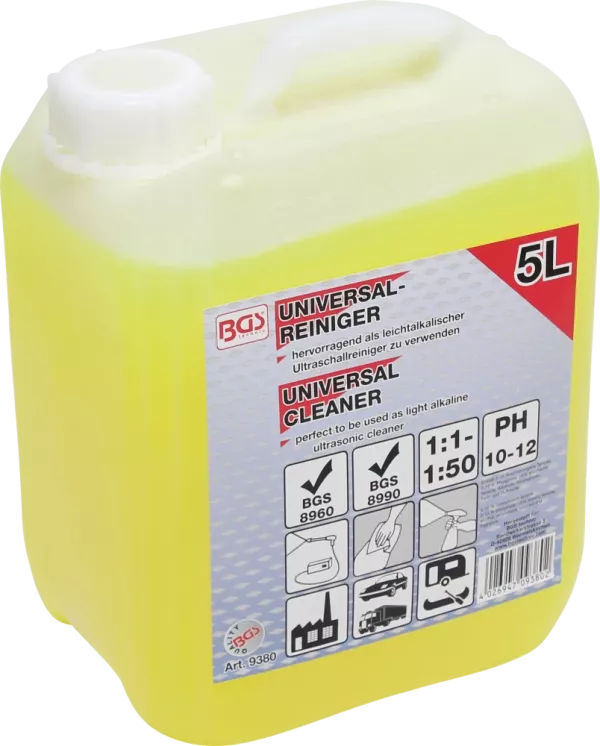 Universal-Reiniger -BGS Technic- für Hochdruckreiniger und Ultraschallreiniger - 5 Ltr.
