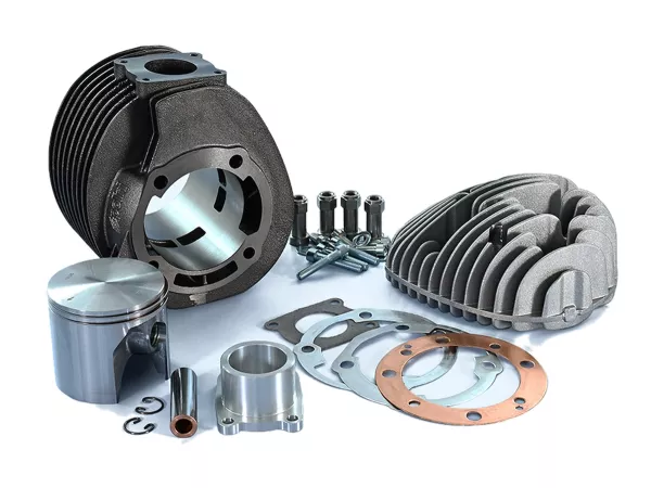 Zylinder -POLINI 244ccm Grauguß Ø72mm, Hub= 60mm, Pleuellänge=127mm- Vespa PX200, Rally200 - mit Zylinderkopf