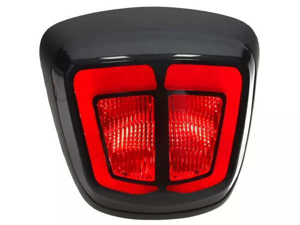 Power1 LED Taillight, Black-Tinted Glass, Matte Black for Vespa Electrica, Vespa Primavera 50-150, Vespa Sprint 50-150