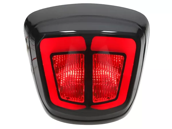 Power1 LED Taillight, Black-Tinted Glass, Gloss Black, for Vespa Electrica, Vespa Primavera 50-150, Vespa Sprint 50-150