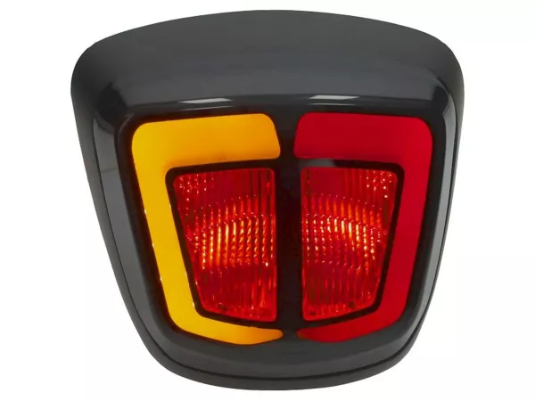 LED Plus Power1 Taillight, Black-Tinted Glass, Matte Black for Vespa Electrica, Vespa Primavera 50-150, Vespa Sprint 50-150