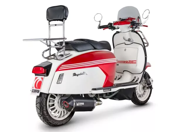 Échappement SCORPION Serket Parallel, revêtement noir, pour Royal Alloy GP 350, TG 350 (Euro 5+)
