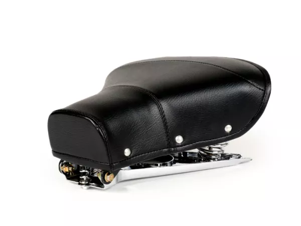 Zadel -IMPORT- Vespa VL1, ACMA (dubbele veer) - Bevestigingsboutafstand achter: 23,5cm