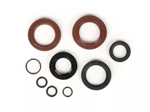 Oil seal set -JOCKEYS BOXENSTOP- Lambretta LI 125-150 (series 2-3), LIS, SX, TV (series 2-3), GP/DL - crankshaft oil seals FKM