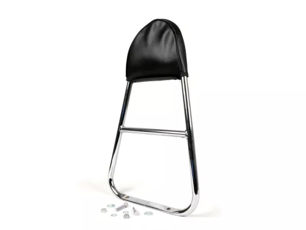 Back rest -AMS CUPPINI- Vespa ET2, ET4, LX, LXV, S, GTS 125-300, GTS 125-300 Super, GTV, GT 60 - Chrome