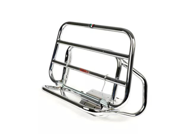 Rear rack, fold down -AMS CUPPINI- Vespa ET2, ET2 50cc, ET4 125cc, ET4 150cc - chrome