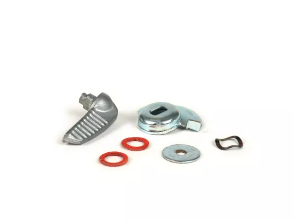 Side panel lever -OEM QUALITY- Vespa V50, V90, SS50, SS90, PV125, ET3 - aluminium