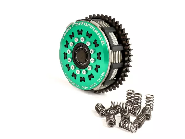 Clutch -CASA PERFORMANCE PowerMaster 7 plate, 12 spring- Lambretta LI, LI S, SX. TV (series 2-3), DL/GP - 46 tooth - used with CasaCover engine sidecasing