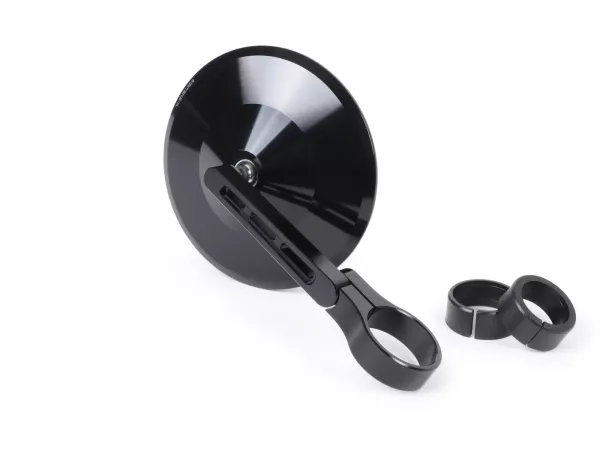 Spiegel -HIGHSIDER Montana 2 (E-mark)- CNC-stuuruiteinden- Ø=102mm - zwart