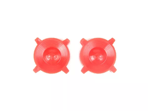 Juego de tuercas de plástico para barra de protección trasera -AMS CUPPINI M8- Vespa Smallframe, Largeframe - Rojo