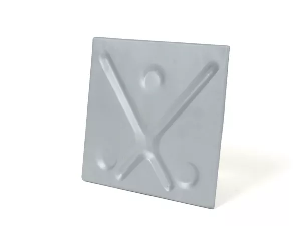 Soporte de matrícula - portamatrículas -PREMIUM- Lambretta (Serie 2) - 200x200mm - con soportes para guardabarros