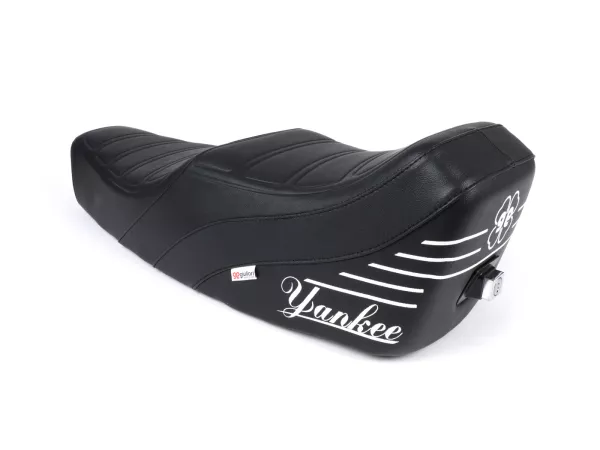 Asiento escalonado -GIULIARI Yankee- Vespa V50, PV125, ET3 - con cerradura - negro