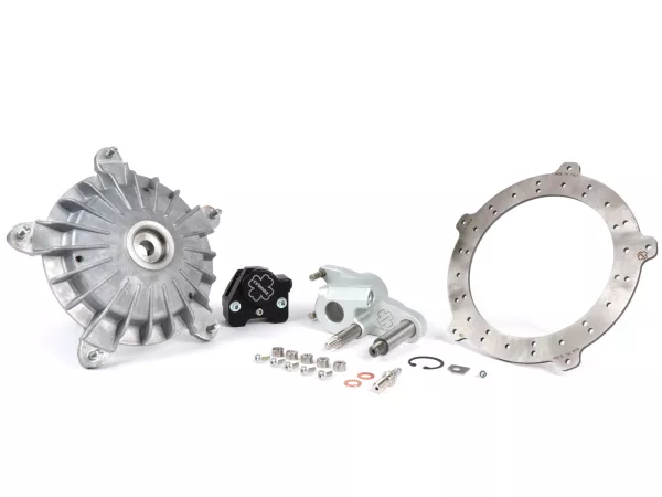 Front disc brake set -CRIMAZ 2.0 RDP/CNC Ø200mm- Vespa V50, 50 Special, 50SR, SS50, SS90, V90, PV125, ET3 - black brake calliper