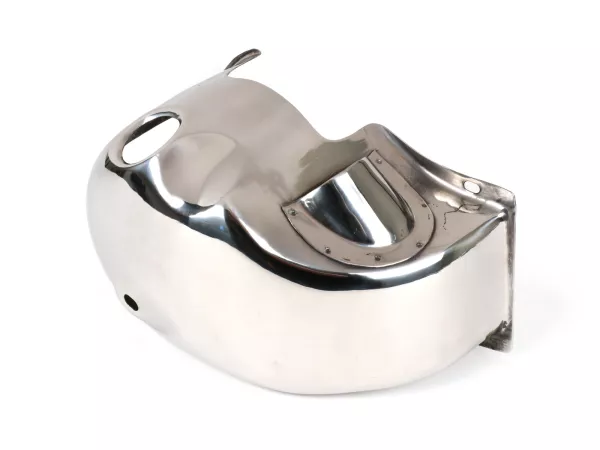 Tapa de cilindro -LAMBRETTA- Lambretta LI, LIS, SX, TV (series 2-3), DL, GP - acero inoxidable - con toma de aire