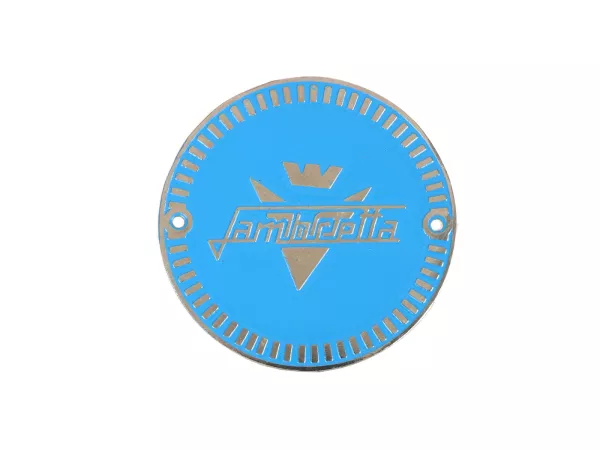 Opschrift (rond) voor versiering zijklep -VIGANO STYLE- Lambretta LD 125 (vanaf 1956), LD 150 (vanaf 1954) - blauw