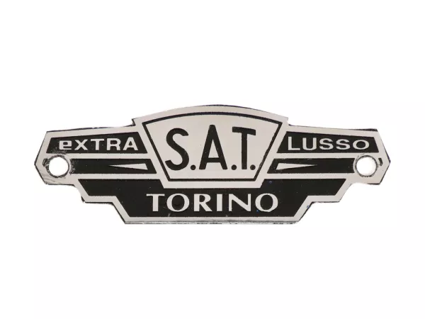 Lambretta -S.A.T. TORINO- Extra Lusso zadelbelettering - zwart