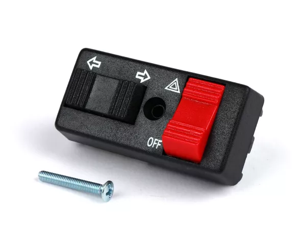 Interruptor de intermitentes (con función de advertencia de peligro) -CALIDAD DE EQUIPO- Vespa PK50 S/XL, PK80, PK125 S, PK125 ETS, PX80, PX125, PX150, PX200 (a partir de 1984) - sin cable, sin enchufe