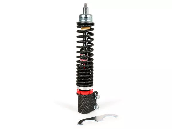 Stötdämpare fram -CIF Carbon SPORT HT justerbar, 240 mm, Vespa GT 125-200, GTL 125-200, GTS 125-300 (-2013, 2017-2022), GTV 125-300 - svart