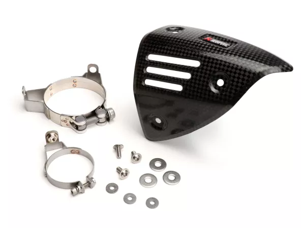 Escudo térmico para conexión slip-on -AKRAPOVIC- para silenciador trasero Vespa GTV/GTS 125-300 (también HPE) - fibra de carbono