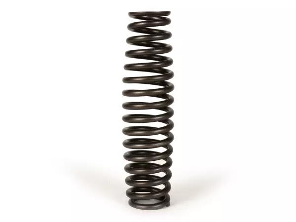 Shock absorber spring rear -PREDIERI & ABBATE, type barrel spring, l=240mm, Ø=52/63/52mm- Vespa PX80, PX125, PX150, PX200, T5 125cc, Rally180 (VSD1T), Rally200 (VSE1T), Sprint150 (VLB1T), TS125 (VNL3T), GT/GTR125 (VNL2T), V50, PV, ET3 - phosphated