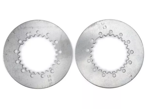 Juego de discos de acero para embrague - CALIDAD OEM Vespa tipo 6 muelles (PX80, PX125, PX150)