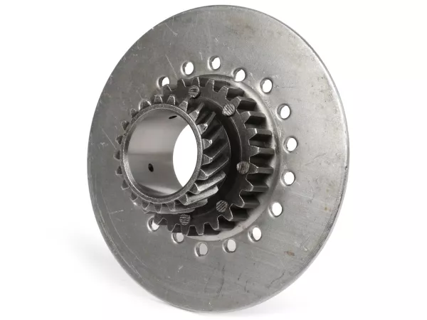 Koppelingspignon -OEM KWALITEIT, Vespa type 7 veren voor origineel primair wiel (schuine vertanding) 67/68 tanden - 21 tanden (origineel gebruikt in Cosa125, Cosa200)