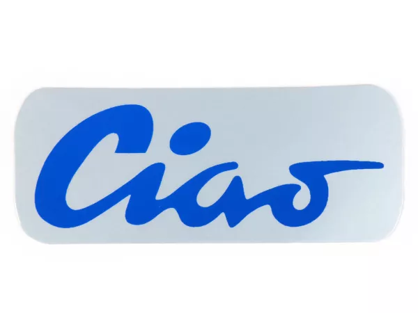 Letras para depósito -CIAO aluminio, azul- Piaggio Ciao