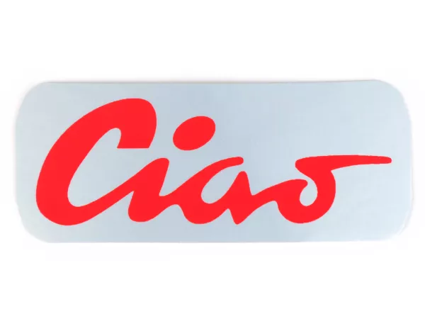 Letras para depósito -CIAO aluminio, rojo- Piaggio Ciao (C7, C9)